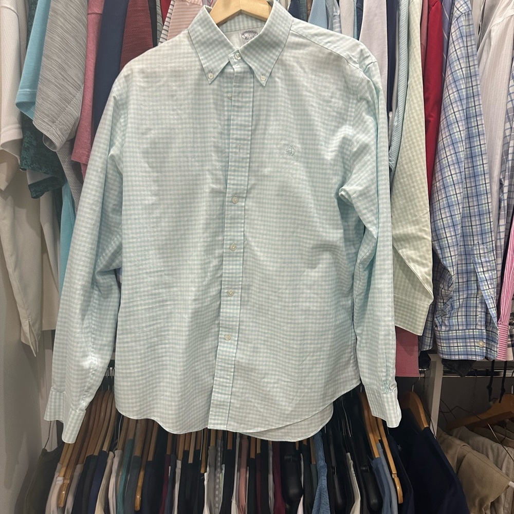 Brooks Brothers Green Casual Button Down Shirt